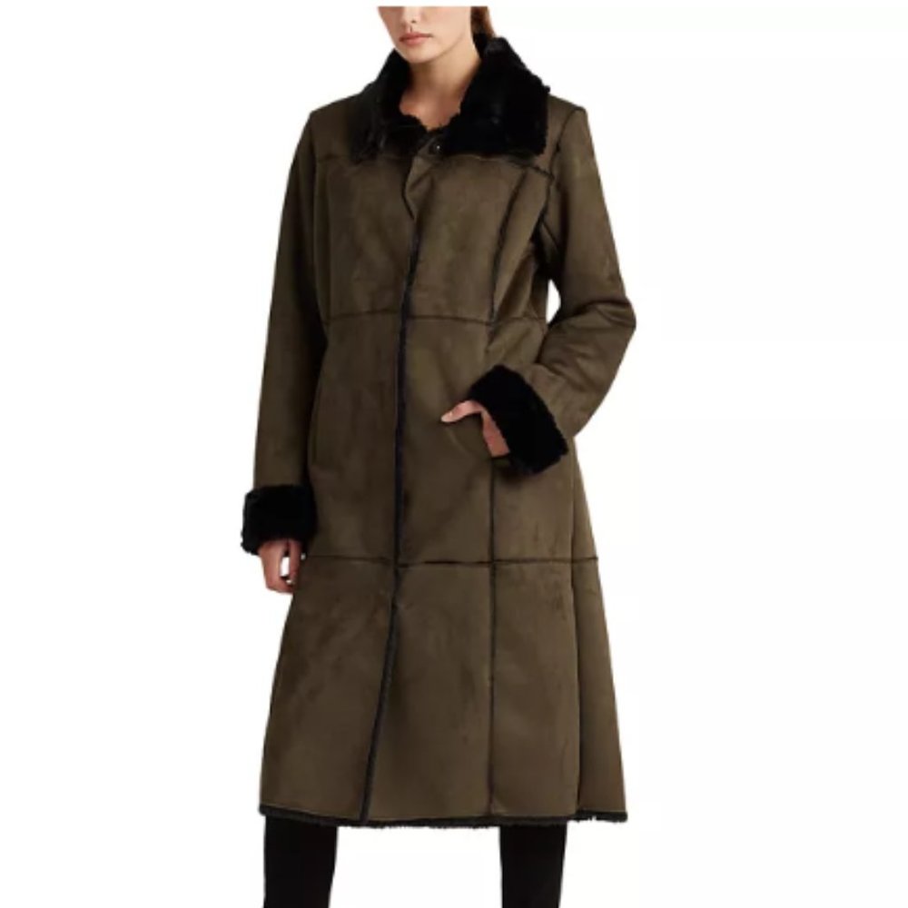 Lauren Ralph Lauren Long Faux-Shearling Coat